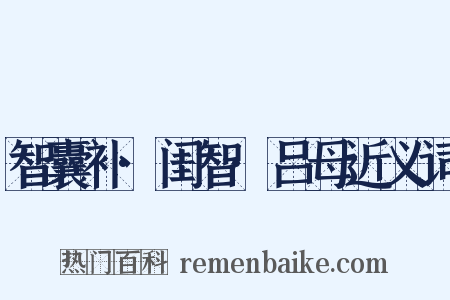 智囊补·闺智·吕母近义词是什么意思的图片